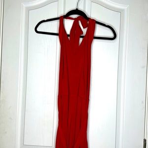 Dressy Red Jumpsuit w/pockets-never worn